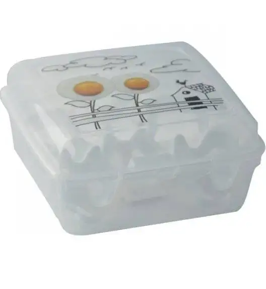TADAR HEGA Pojemnik na 6 jajek / 7,5 x 15 x 15 cm / transparentny / tworzywo sztuczne