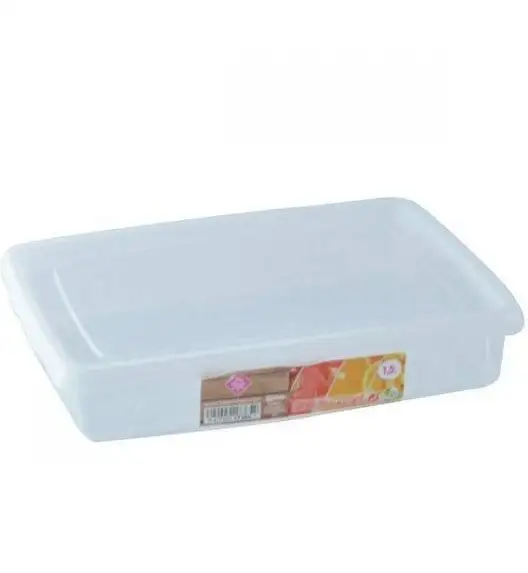 HEGA Lunchbox pojemnik prostokątny / 1,5 l / 4,5 x 24,1 x 19,4 cm / transparentny /  tworzywo sztuczne