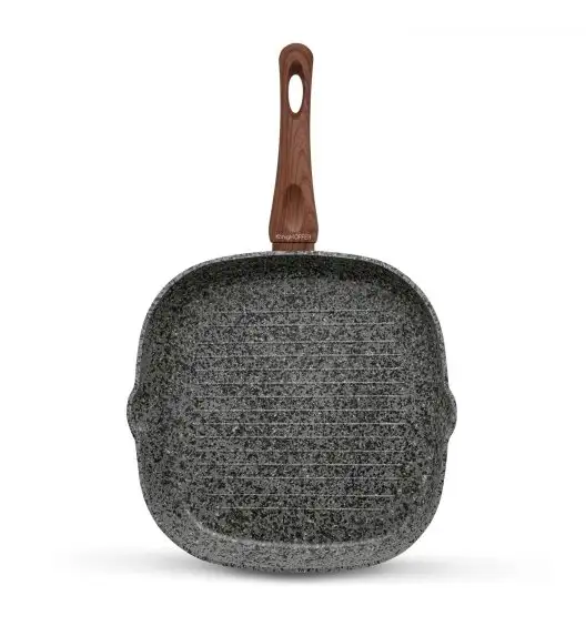 KONIGHOFFER VENGA Patelnia grillowa granitowa / 28 cm / aluminium, tworzywo sztuczne