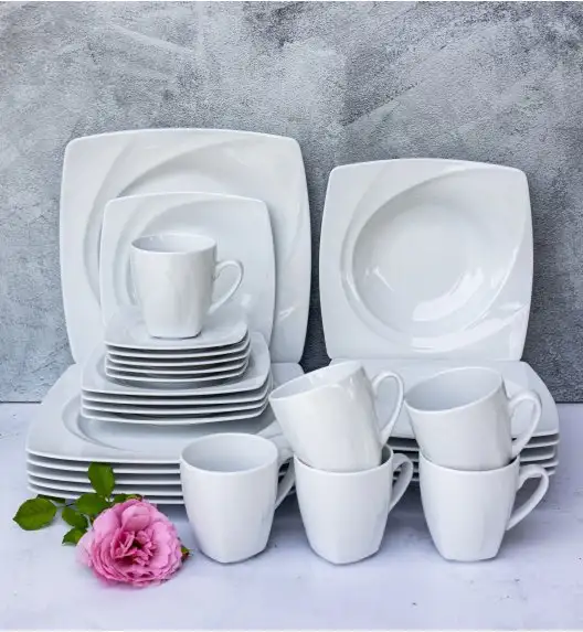 LUBIANA CELEBRATION Serwis obiadowo-kawowy 220 el / 24 os / porcelana