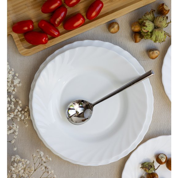 LUMINARC TRIANON Komplet obiadowy 18 el dla 6 os / szkło hartowane 