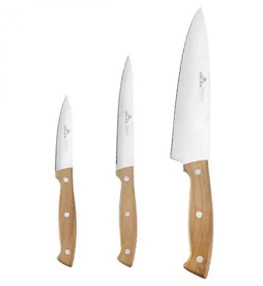 GERLACH COUNTRY Komplet 3 noży LUZ / drewniane rękojeści