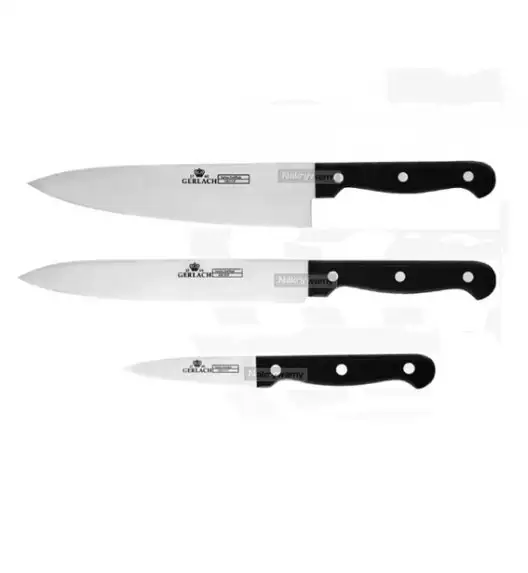 Noże kuchenne Gerlach 956 - 3 szt TRIOPACK Rękojeść z tworzywa ABS.
