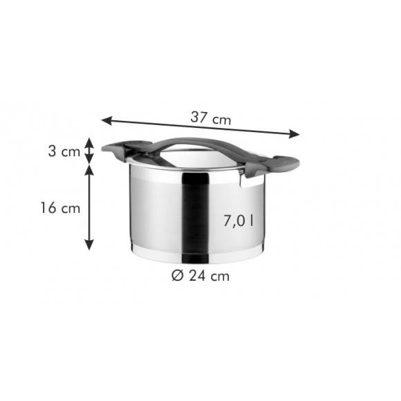 WYPRZEDAŻ! TESCOMA ULTIMA Garnek ze stali nierdzewnej z pokrywką ø 22 cm / 7 l