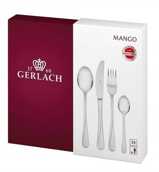 Gerlach Mango Sztućce Komplet 24 el pudełko / 6 osób / połysk