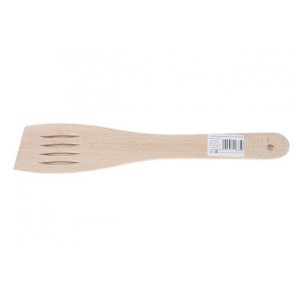 WOODEN KITCHEN Łopatka drewniana ażurowa / 30 cm / drewno