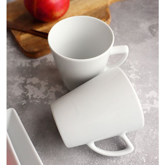 LUBIANA CLASSIC Serwis obiadowo-kawowy 18 os / 108 el | biala porcelana kwadrat