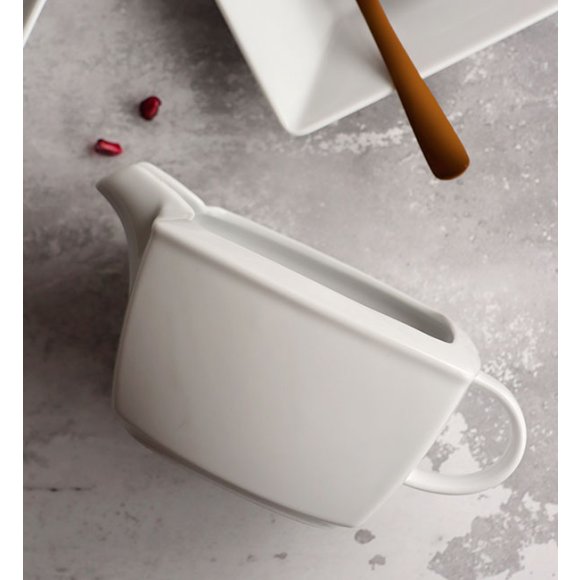 LUBIANA CLASSIC Serwis obiadowo-kawowy 18 os / 108 el | biala porcelana kwadrat