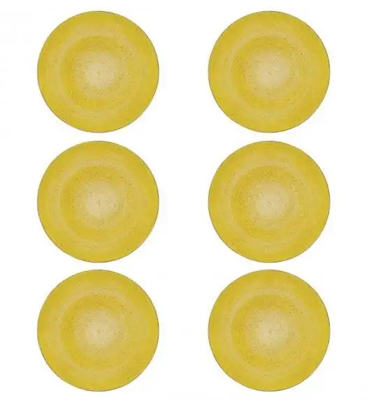 LUBIANA BOSS 6630J Talerz obiadowy 27 cm 6 os / 6 el / żółty / porcelana ręcznie malowana