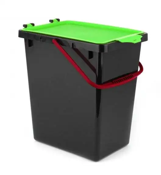 TADAR Kosz z pokrywą do segregacji odpadów / zielony / 11 L / tworzywo sztuczne
