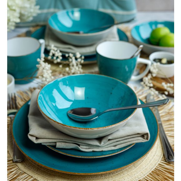 LUBIANA BOSS 6630L Serwis obiadowo - kawowy 152 el / 24 osoby / morski / porcelana ręcznie malowana