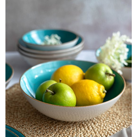 LUBIANA BOSS 6630L Salaterka 21 cm / morska / porcelana ręcznie malowana