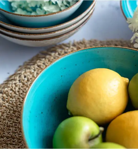 LUBIANA BOSS 6630L 12 x Salaterka 15 cm / morska / porcelana ręcznie malowana