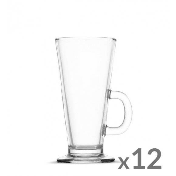TADAR Komplet 12 szklanek Caffee Latte 250 ml
