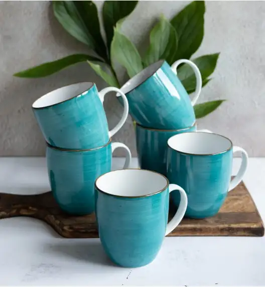 LUBIANA BOSS 6630L Kubek 380 ml 12 os / 12 el / morski / porcelana ręcznie malowana