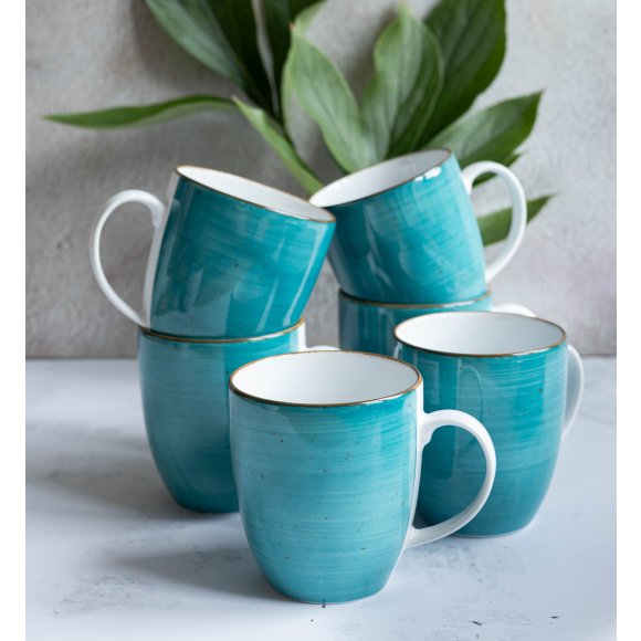 LUBIANA BOSS 6630L Kubek 380 ml 12 os / 12 el / morski / porcelana ręcznie malowana