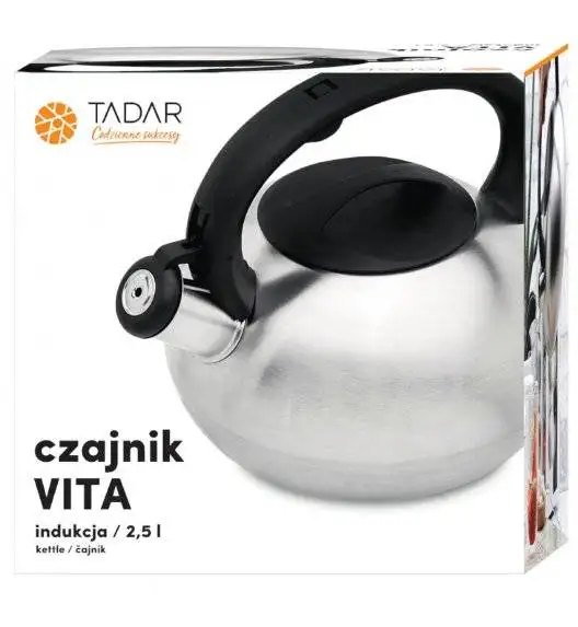 TADAR VITA Czajnik satyna / 2,5 l / stal nierdzewna 