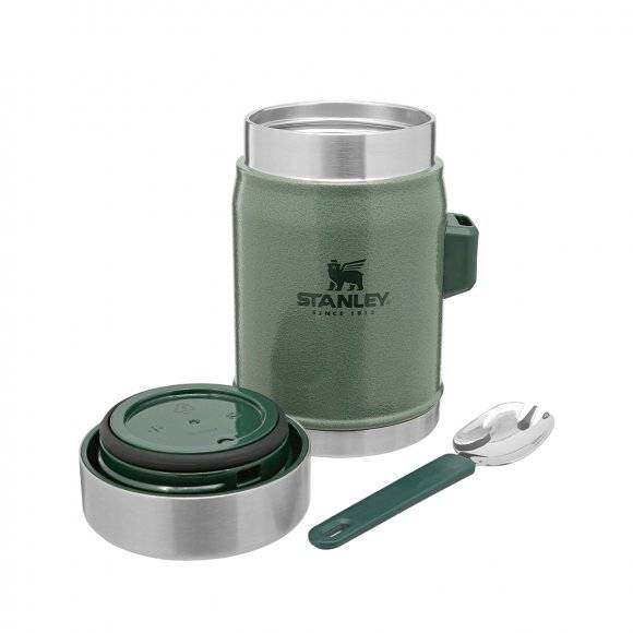 STANLEY CLASSIC Termos obiadowy ze sztućcem 400 ml / zielony / stal nierdzewna, tworzywo sztuczne