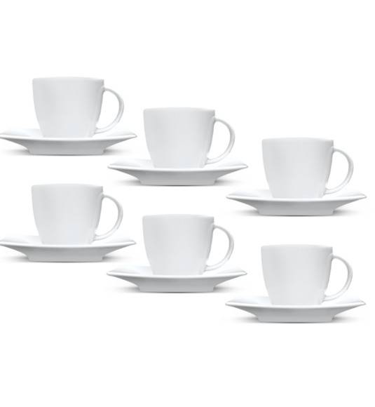 LUBIANA VICTORIA 6 x Filiżanka 200 ml + spodki / 12 el / porcelana