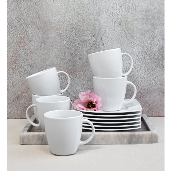 LUBIANA VICTORIA 6 x Filiżanka 200 ml + spodki / 12 el / porcelana