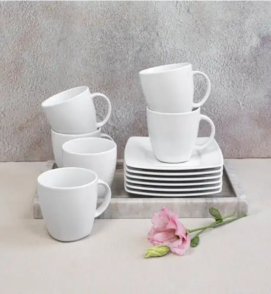 LUBIANA VICTORIA 6 x Filiżanka 200 ml + spodki / 12 el / porcelana