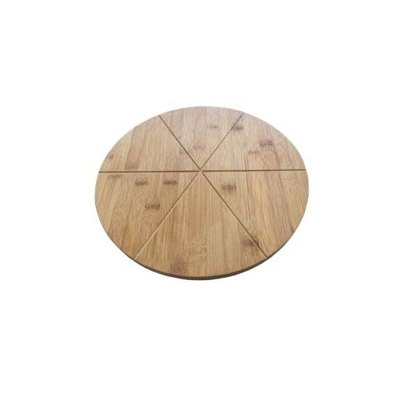 TADAR Deska do serwowania pizzy ø 33 cm / drewno bambusowe