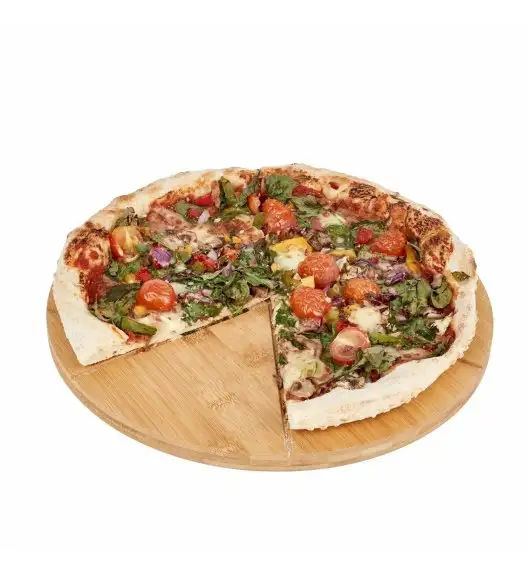 TADAR Deska do serwowania pizzy ø 33 cm / drewno bambusowe