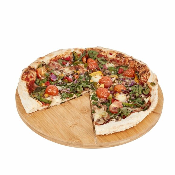 TADAR Deska do serwowania pizzy ø 33 cm / drewno bambusowe
