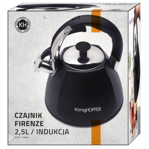 KonigHOFFER FIRENZE II BLACK Czajnik ze stali nierdzewnej 2,5 L / indukcja