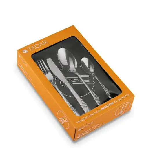 TADAR AMAZON Sztućce Komplet 24 el pudełko / 6 osób / połysk