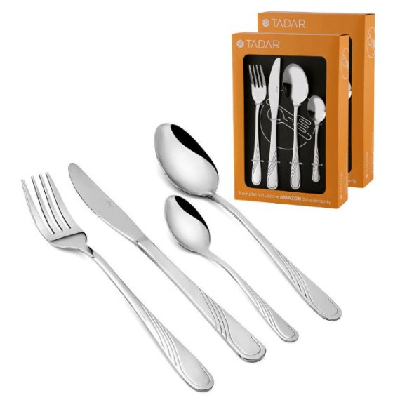 TADAR AMAZON Sztućce Komplet 48 el pudełko / 12 osób / połysk