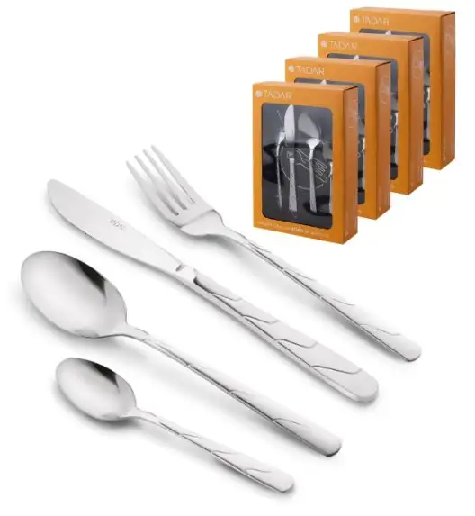 TADAR SONO Sztućce Komplet 96 el pudełko / 24 osoby / połysk