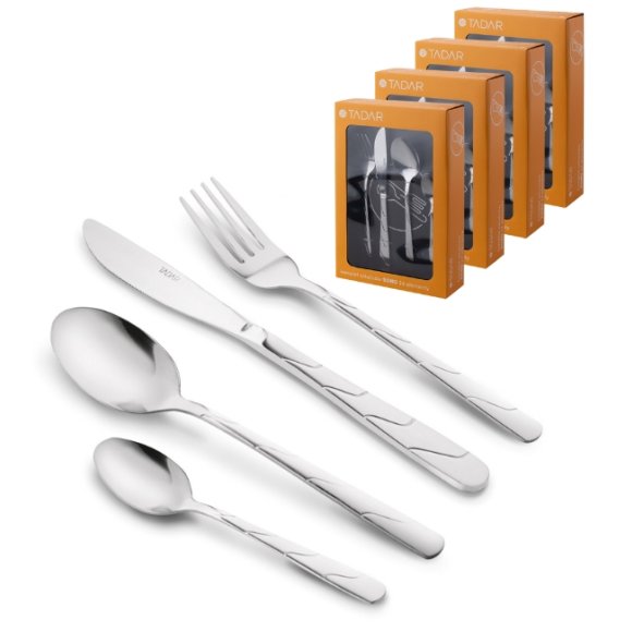 TADAR SONO Sztućce Komplet 96 el pudełko / 24 osoby / połysk