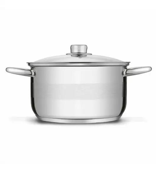 TADAR LUZON Garnek z pokrywką / 6 l / Ø 24 cm / stal nierdzewna, szkło 