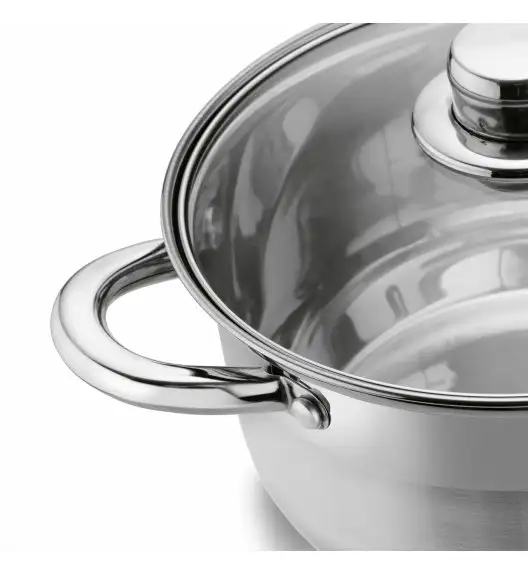 TADAR LUZON Garnek z pokrywką / 6 l / Ø 24 cm / stal nierdzewna, szkło 