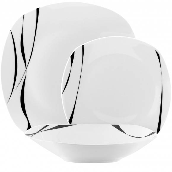 TADAR SAXO Serwis obiadowy 36 elementów dla 12 osób / porcelana