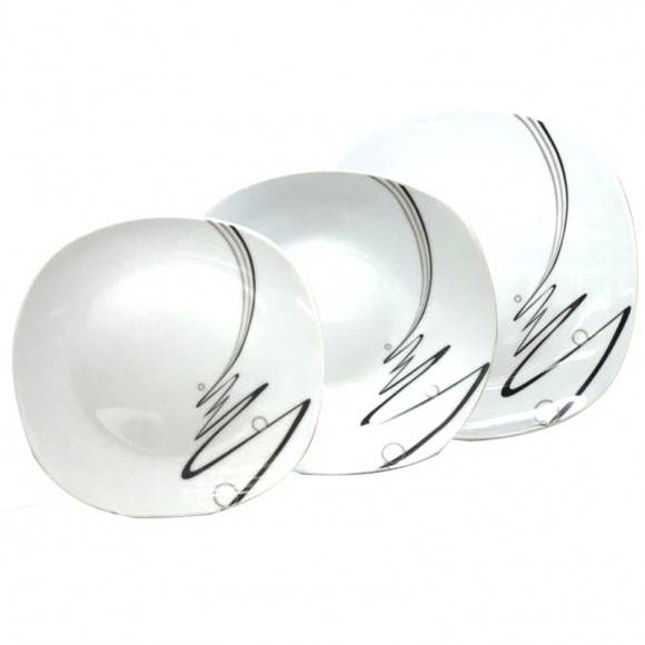 TADAR WSTĘGA Serwis obiadowy 36 elementów dla 12 osób / porcelana