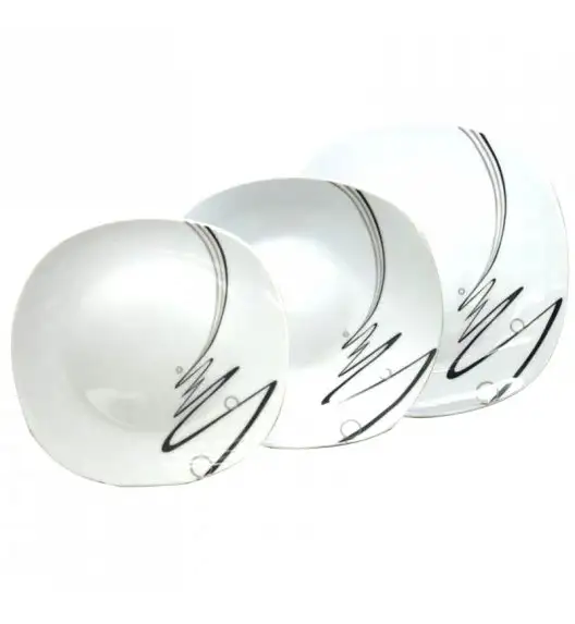 TADAR WSTĘGA Serwis obiadowy 54 elementy dla 18 osób / porcelana