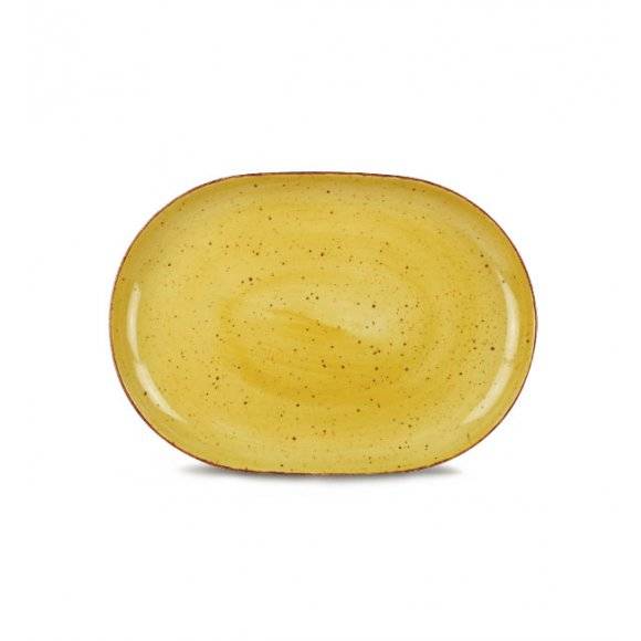 LUBIANA BOSS 6630J Półmis 28 cm / żółty / porcelana ręcznie malowana