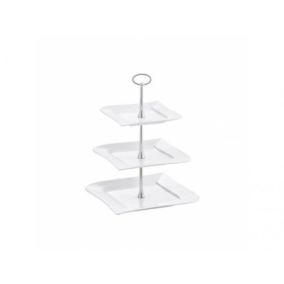 AMBITION FALA Patera trzypoziomowa 24,5 x 24,5 cm / Porcelana