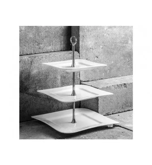 AMBITION FALA Patera trzypoziomowa 24,5 x 24,5 cm / Porcelana