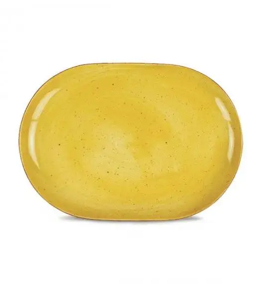 LUBIANA BOSS 6630J Półmis 33 cm / żółty / porcelana ręcznie malowana