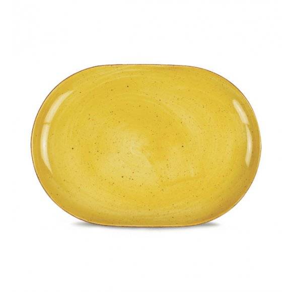 LUBIANA BOSS 6630J Półmis 33 cm / żółty / porcelana ręcznie malowana