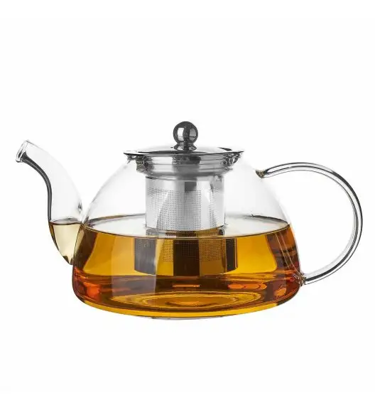 TADAR CARINA Dzbanek z zaparzaczem 1,2l / szkło + stal