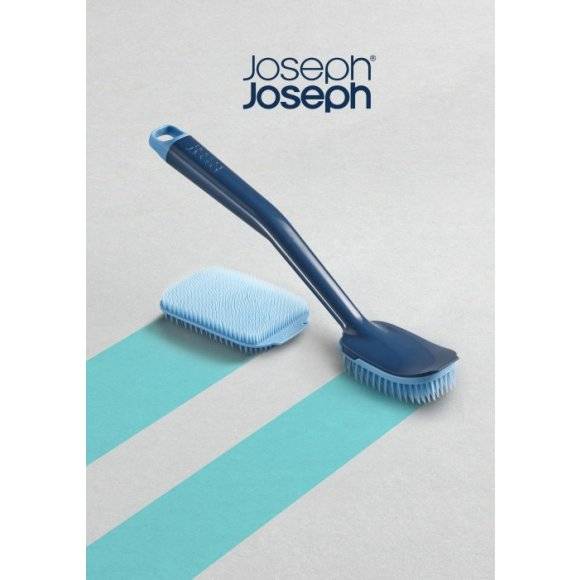 JOSEPH JOSEPH CLEAN TECH Szczotka do naczyń + zapas / niebieska