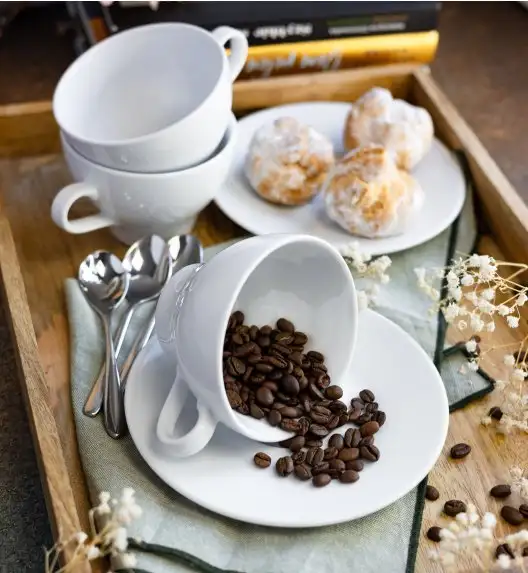 LUBIANA PAULA Komplet filiżanka 290 ml + spodek 17 cm / 6 os / 12 el 