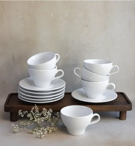 LUBIANA PAULA Komplet filiżanka 290 ml + spodek 17 cm / 6 os / 12 el 