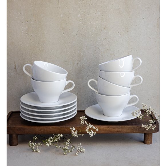 LUBIANA PAULA Komplet filiżanka 290 ml + spodek 17 cm / 12 os / 24 el 