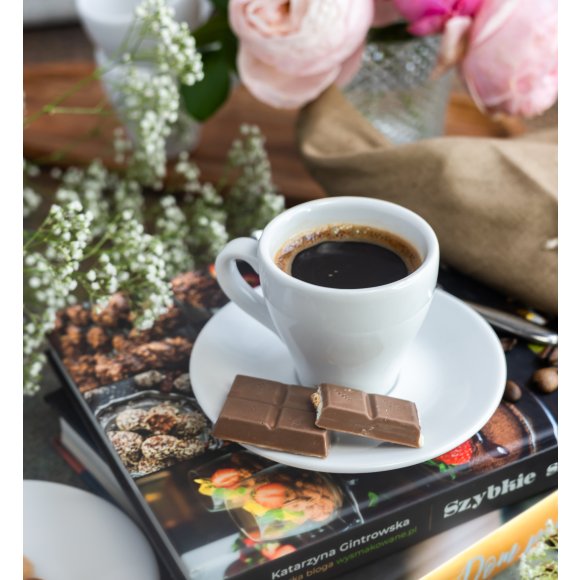 LUBIANA PAULA Komplet filiżanka do espresso 70 ml + spodek 12 cm / 6 os / 12 el / porcelana