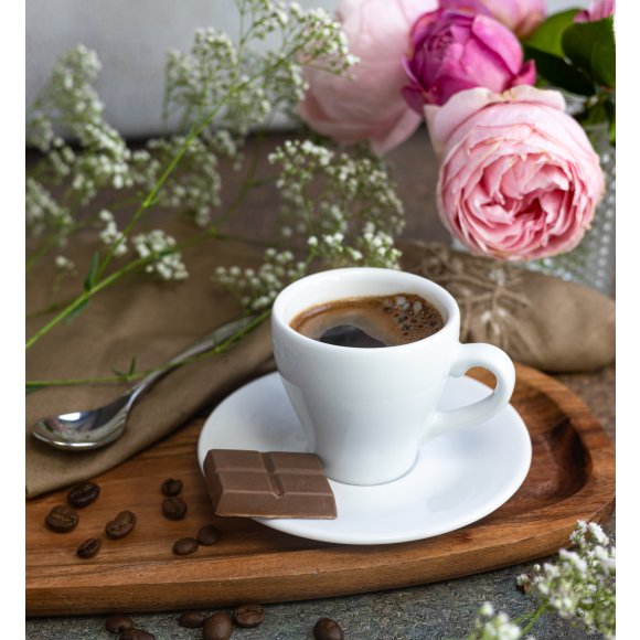 LUBIANA PAULA Komplet filiżanka do espresso 70 ml + spodek 12 cm / 6 os / 12 el / porcelana